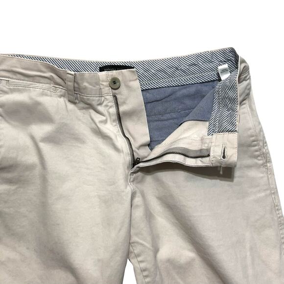 Banana Republic Men's Basic Short 30 Beige Cotton Chino Flat Front Casual Preppy - Picture 5 of 8